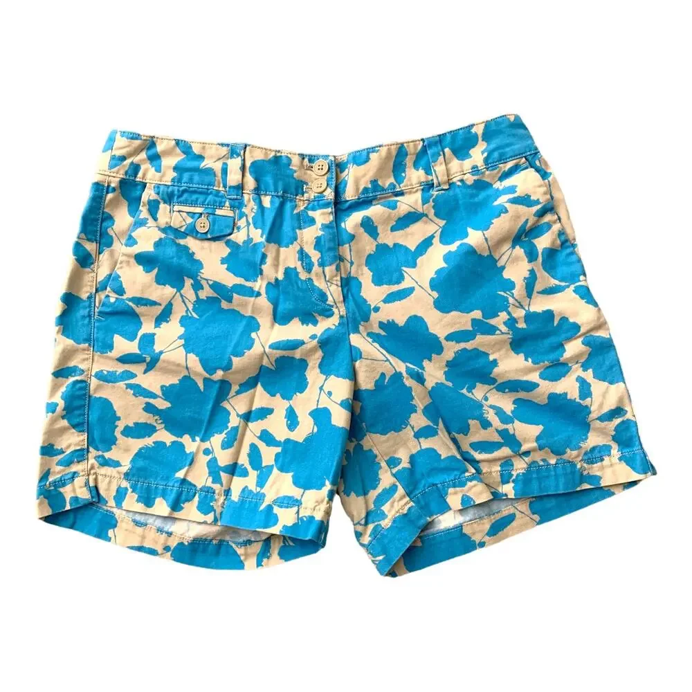Blue Floral Short Ann Taylor Loft Size 6 - Picture 4 of 4